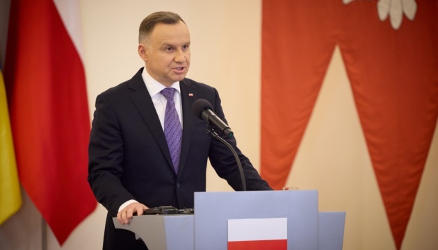  Польща боротиметься, щоб Україна була присутньою у всіх переговорах щодо її майбутнього - Дуда 