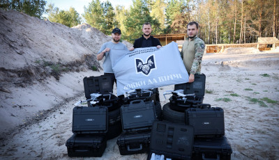 Микола Калашник передав дрони воїнам 108–окремого штурмового батальйону «Вовки Да Вінчі»